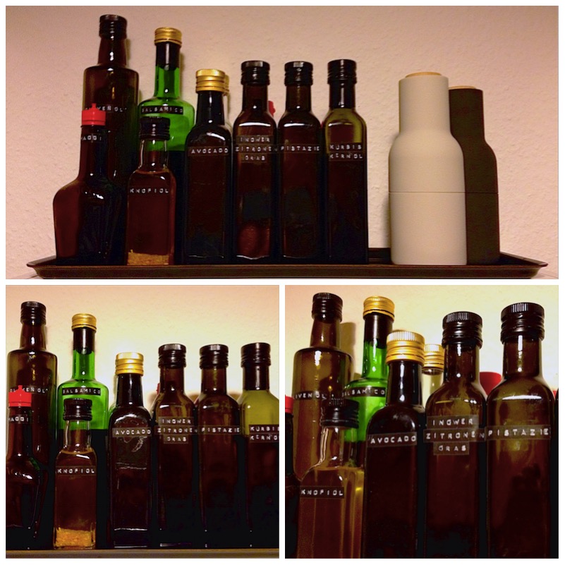 Flaschen etikettieren - mehr Ordnung in Küche & Bad