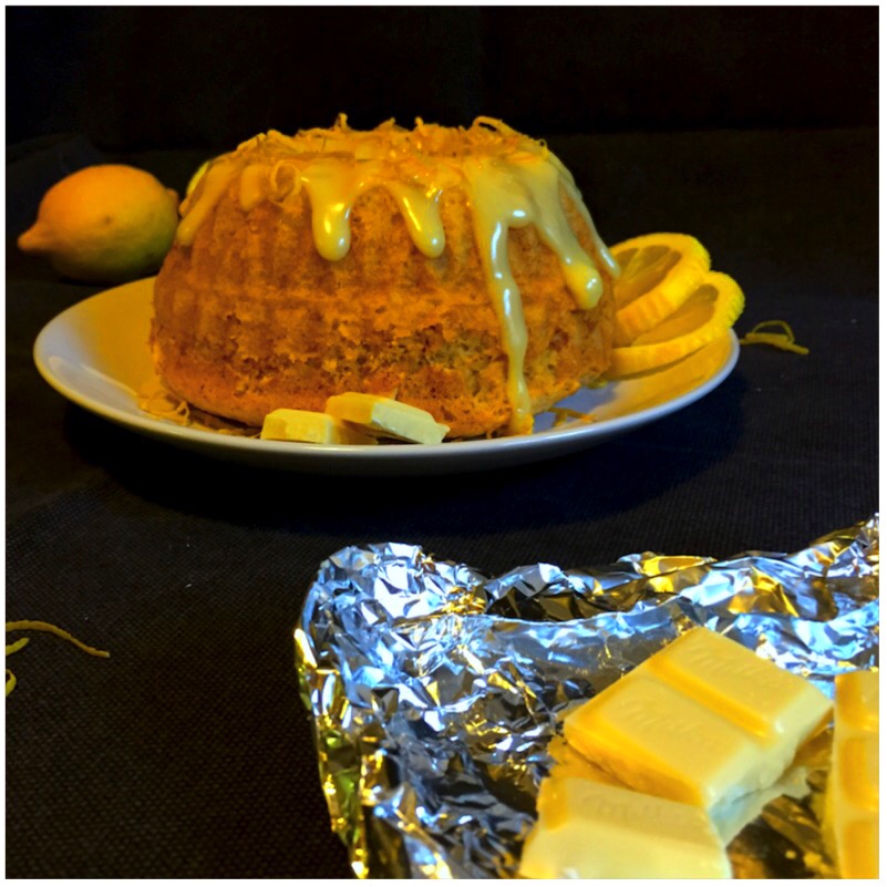 White Lemon Choc Cake - Fluffiger Eiweißkuchen